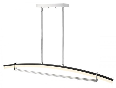 Z-Lite Arc 1 Light Linear Chandelier in Chrome Finish Model: 620-56-CH-LED