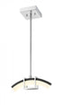 Z-Lite Arc 1 Light Pendant in Chrome Finish Model: 620-12L-CH-LED