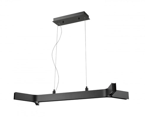 Z-Lite Arcano 1 Light Linear Chandelier in Matte Black Finish Model: 8002-42MB-LED
