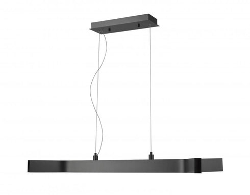 Z-Lite Arcano 1 Light Linear Chandelier in Matte Black Finish Model: 8002-42MB-LED