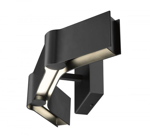 Z-Lite Arcano 1 Light Wall Sconce in Matte Black Finish Model: 8002-3SMB-LED