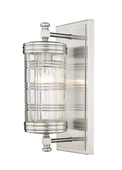 Z-Lite Archer 1 Light Wall Sconce in Brushed Nickel Finish Model: 344-1S-BN