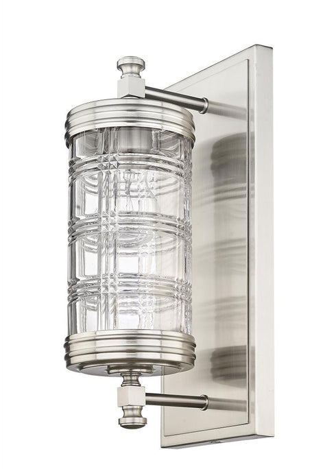 Z-Lite Archer 1 Light Wall Sconce in Brushed Nickel Finish Model: 344-1S-BN