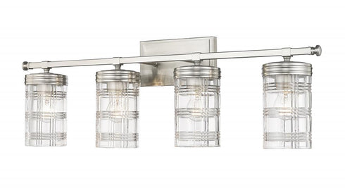 Z-Lite Archer 4 Light Vanity in Brushed Nickel Finish Model: 344-4V-BN