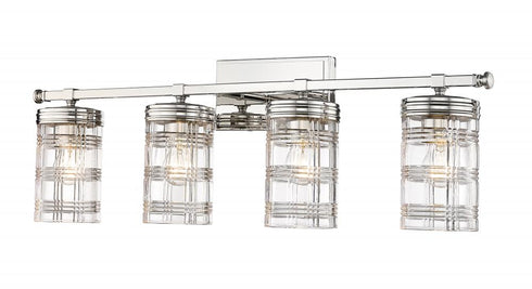 Z-Lite Archer 4 Light Vanity in Brushed Nickel Finish Model: 344-4V-BN