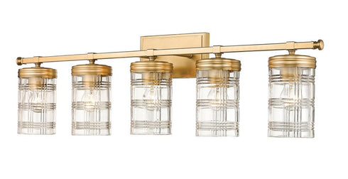 Z-Lite Archer 5 Light Vanity in Brushed Nickel Finish Model: 344-5V-BN