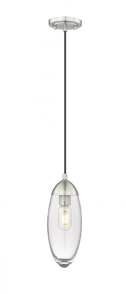 Z-Lite Arden 1 Light Pendant in Brushed Nickel Finish Model: 651P-BN
