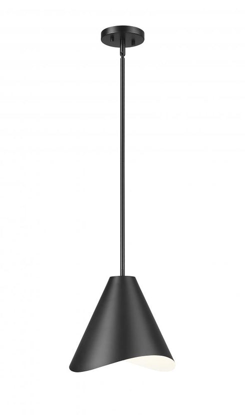 Z-Lite Aria 1 Light Pendant in Brushed Nickel Finish Model: 1952P12-BN