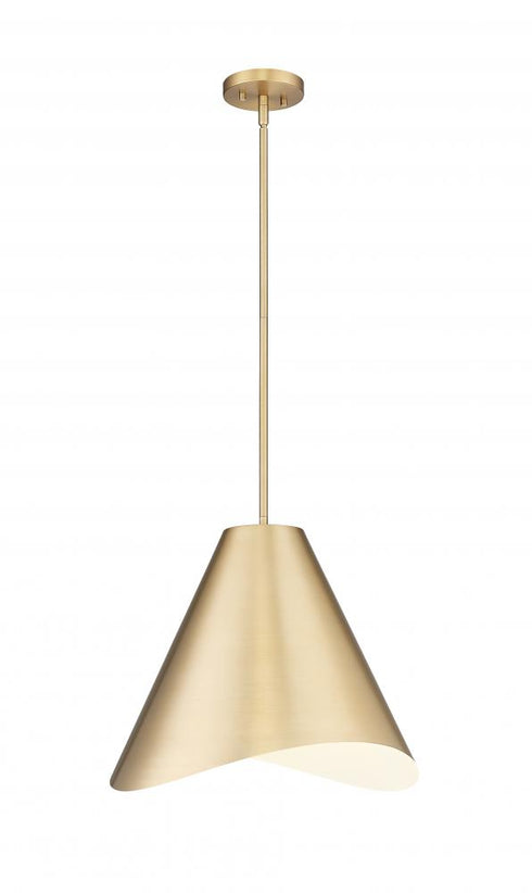 Z-Lite Aria 1 Light Pendant in Brushed Nickel Finish Model: 1952P18-BN