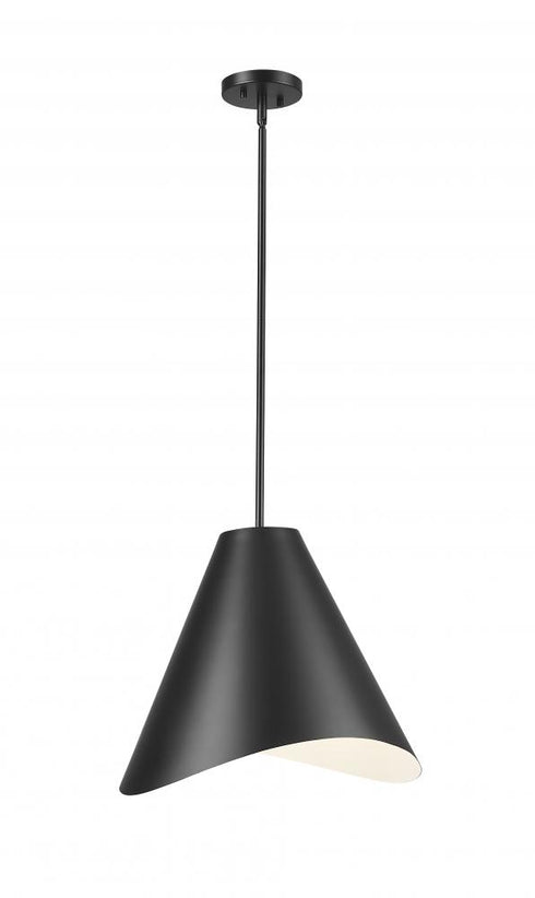 Z-Lite Aria 1 Light Pendant in Brushed Nickel Finish Model: 1952P18-BN