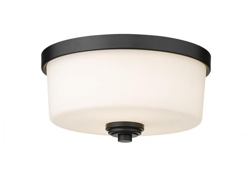 Z-Lite Arlington 2 Light Flush Mount in Bronze Finish Model: 220F2