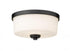 Z-Lite Arlington 2 Light Flush Mount in Bronze Finish Model: 220F2