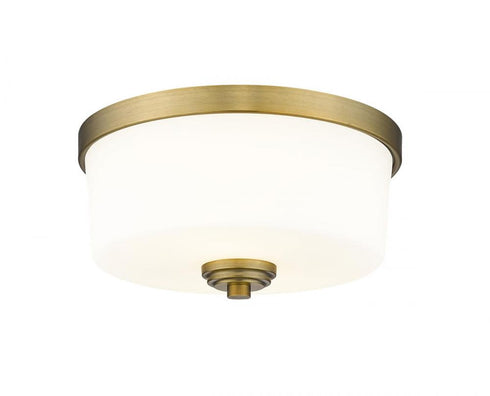 Z-Lite Arlington 2 Light Flush Mount in Bronze Finish Model: 220F2