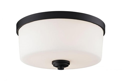 Z-Lite Arlington 3 Light Flush Mount in Bronze Finish Model: 220F3