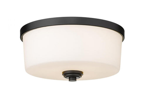 Z-Lite Arlington 3 Light Flush Mount in Bronze Finish Model: 220F3