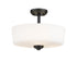 Z-Lite Arlington 3 Light Semi Flush Mount in Bronze Finish Model: 220SF3
