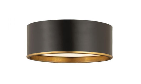 Z-Lite Arlo 3 Light Flush Mount in Matte Black + Chrome Finish Model: 2303F3-MB-CH