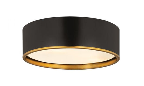 Z-Lite Arlo 4 Light Flush Mount in Matte Black + Chrome Finish Model: 2303F4-MB-CH