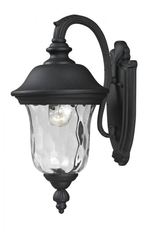 Z-Lite Armstrong 1 Light Outdoor Wall Light in Black Finish Model: 534S-BK