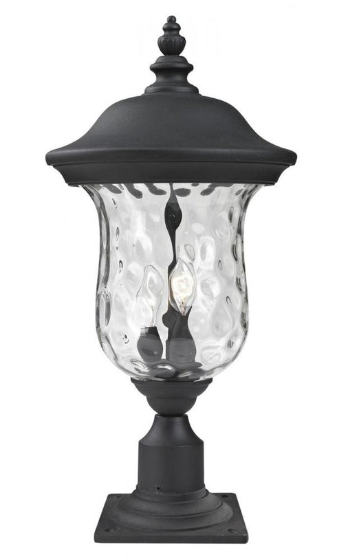Z-Lite Armstrong 2 Light Outdoor Pier Mounted Fixture in Black Finish Model: 533PHM-533PM-BK