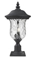 Z-Lite Armstrong 2 Light Outdoor Pier Mounted Fixture in Black Finish Model: 533PHM-533PM-BK