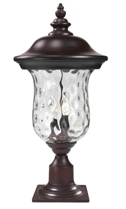 Z-Lite Armstrong 2 Light Outdoor Pier Mounted Fixture in Black Finish Model: 533PHM-533PM-BK