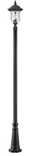 Z-Lite Armstrong 2 Light Outdoor Post Mounted Fixture in Black Finish Model: 533PHM-519P-BK