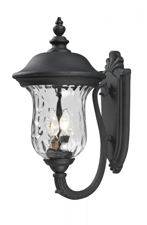 Z-Lite Armstrong 2 Light Outdoor Wall Light in Black Finish Model: 533M-BK