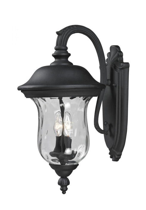 Z-Lite Armstrong 2 Light Outdoor Wall Light in Black Finish Model: 534M-BK