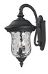 Z-Lite Armstrong 3 Light Outdoor Wall Light in Black Finish Model: 534B-BK