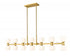 Z-Lite Artemis 14 Light Linear Chandelier in Matte Black Finish Model: 494-14L-MB
