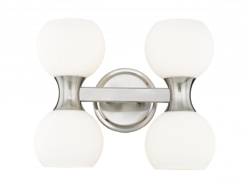 Z-Lite Artemis 4 Light Vanity in Brushed Nickel Finish Model: 494-4V-BN