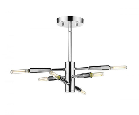 Z-Lite Ascension 6 Light Semi Flush Mount in Chrome Finish Model: 737SF6-CH