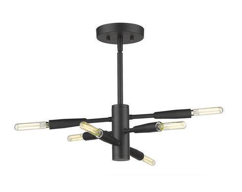 Z-Lite Ascension 6 Light Semi Flush Mount in Chrome Finish Model: 737SF6-CH