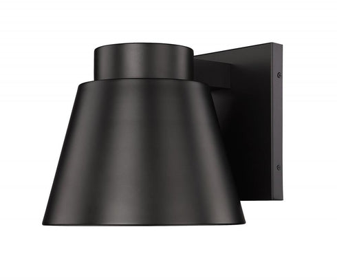 Z-Lite Asher 1 Light Outdoor Wall Light in Black Finish Model: 544B-BK-LED