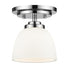 Z-Lite Ashton 1 Light Flush Mount in Brushed Nickel Finish Model: 443F1-BN