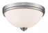 Z-Lite Ashton 2 Light Flush Mount in Brushed Nickel Finish Model: 443F2-BN