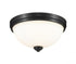 Z-Lite Ashton 2 Light Flush Mount in Brushed Nickel Finish Model: 443F2-BN