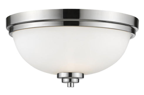 Z-Lite Ashton 3 Light Flush Mount in Brushed Nickel Finish Model: 443F3-BN