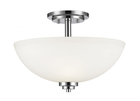 Z-Lite Ashton 3 Light Semi Flush Mount in Brushed Nickel Finish Model: 443SF-BN