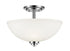 Z-Lite Ashton 3 Light Semi Flush Mount in Brushed Nickel Finish Model: 443SF-BN