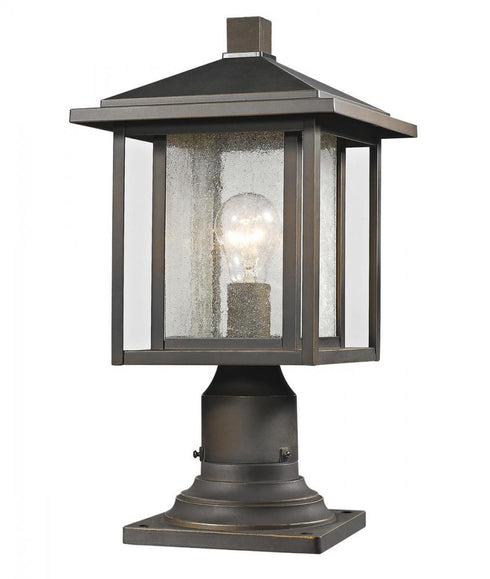 Z-Lite Aspen 1 Light Outdoor Pier Mounted Fixture in Oil Rubbed Bronze Finish Model: 554PHM-554PM-ORB