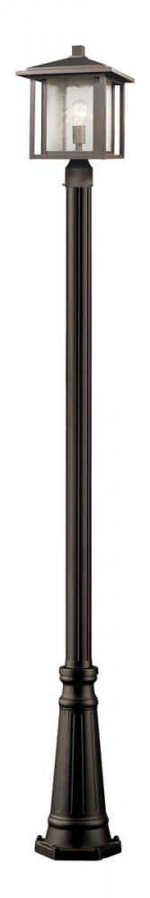 Z-Lite Aspen 1 Light Outdoor Post Mounted Fixture in Black Finish Model: 554PHB-519P-BK