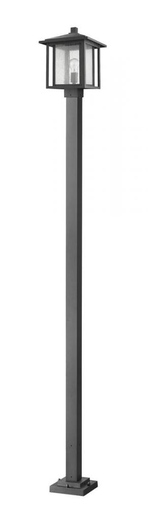 Z-Lite Aspen 1 Light Outdoor Post Mounted Fixture in Black Finish Model: 554PHBS-536P-BK