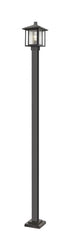 Z-Lite Aspen 1 Light Outdoor Post Mounted Fixture in Black Finish Model: 554PHMS-536P-BK