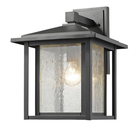 Z-Lite Aspen 1 Light Outdoor Wall Light in Black Finish Model: 554B-BK