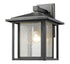 Z-Lite Aspen 1 Light Outdoor Wall Light in Black Finish Model: 554B-BK