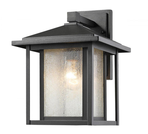 Z-Lite Aspen 1 Light Outdoor Wall Light in Black Finish Model: 554M-BK