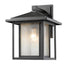 Z-Lite Aspen 1 Light Outdoor Wall Light in Black Finish Model: 554M-BK
