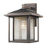 Z-Lite Aspen 1 Light Outdoor Wall Light in Black Finish Model: 554M-BK